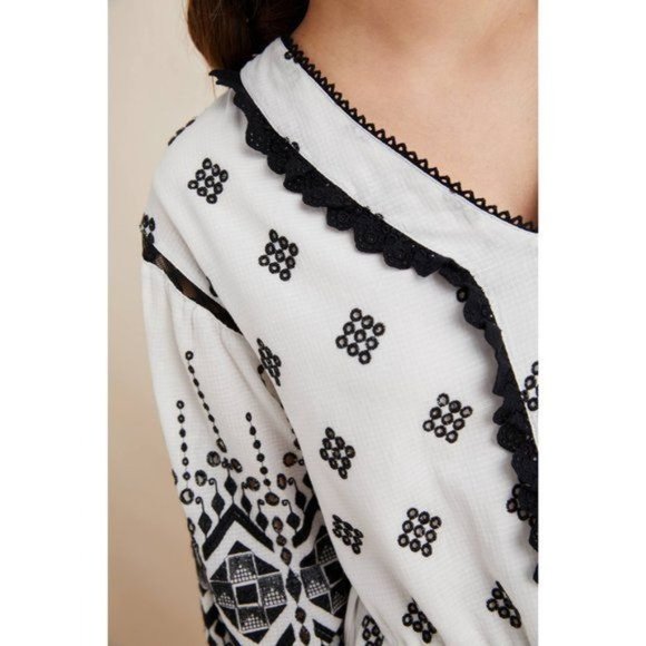 Anthropologie Francine Eyelet Mini Dress - Picture 2 of 14